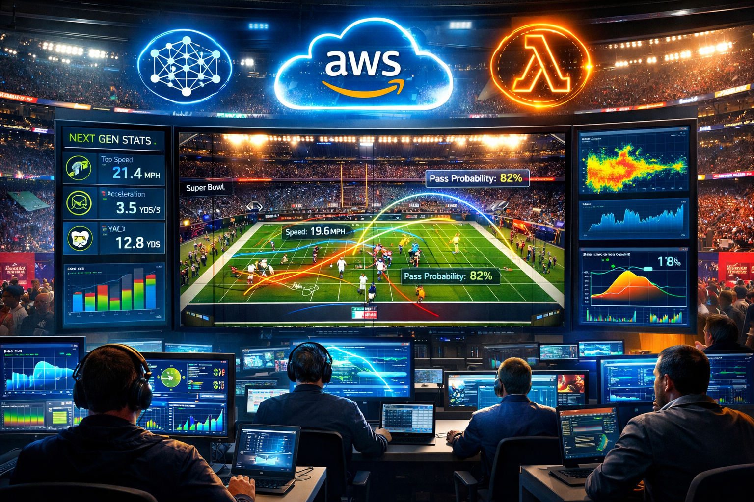 Inside AWS’s Real-Time Data Lab at the Super Bowl