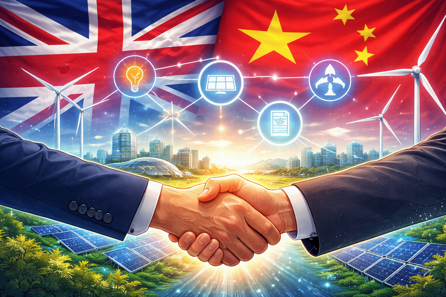 UK and China agree on new clean energy technology collaboration.