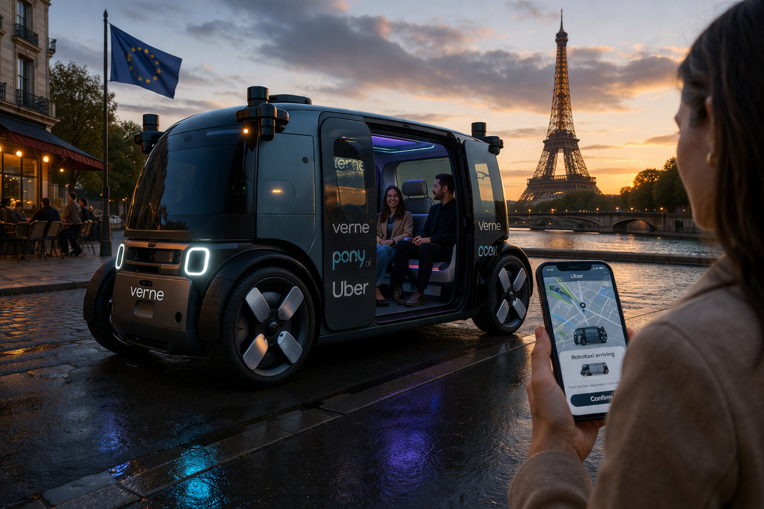Verne, Pony.ai, and Uber Pioneer Europe’s First Commercial Robotaxi Launch