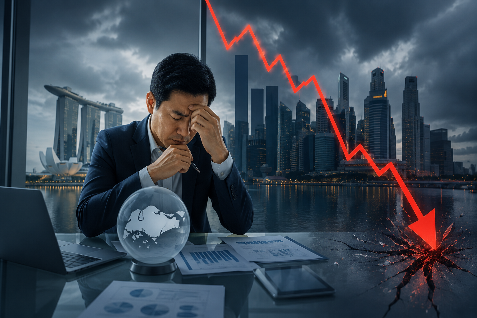 Singapore CFO Optimism Plunges 34 Points, Marking the Steepest Decline Across Nine Markets